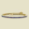 18 Sapphire Bracelet 80 Stones 600ct in 18K Yellow Gold