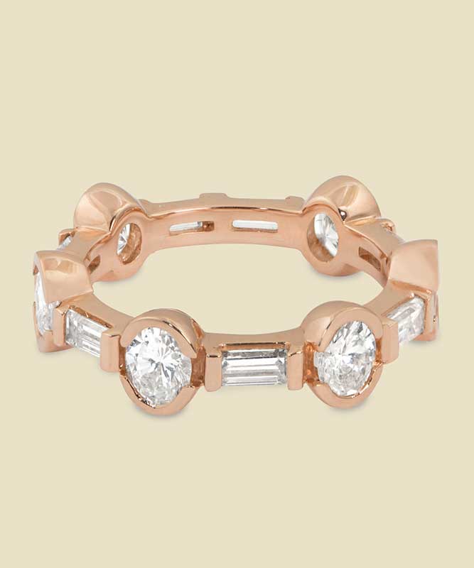 18K Rose Gold Diamond Ring