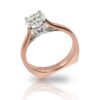 18K Rose and White Gold Solitaire with 121ct L VS2 WBG