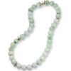20 22mm Jadeite Necklace with 18K Yellow and White Gold
