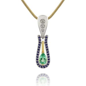 Emerald 1.93ct 1.25ct sapphire