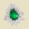 Emerald on Ivory