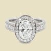 Platinum 124ct Oval Diamond Engagement Ring