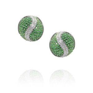 Tsavorite Earrings with 75ctw Diamonds