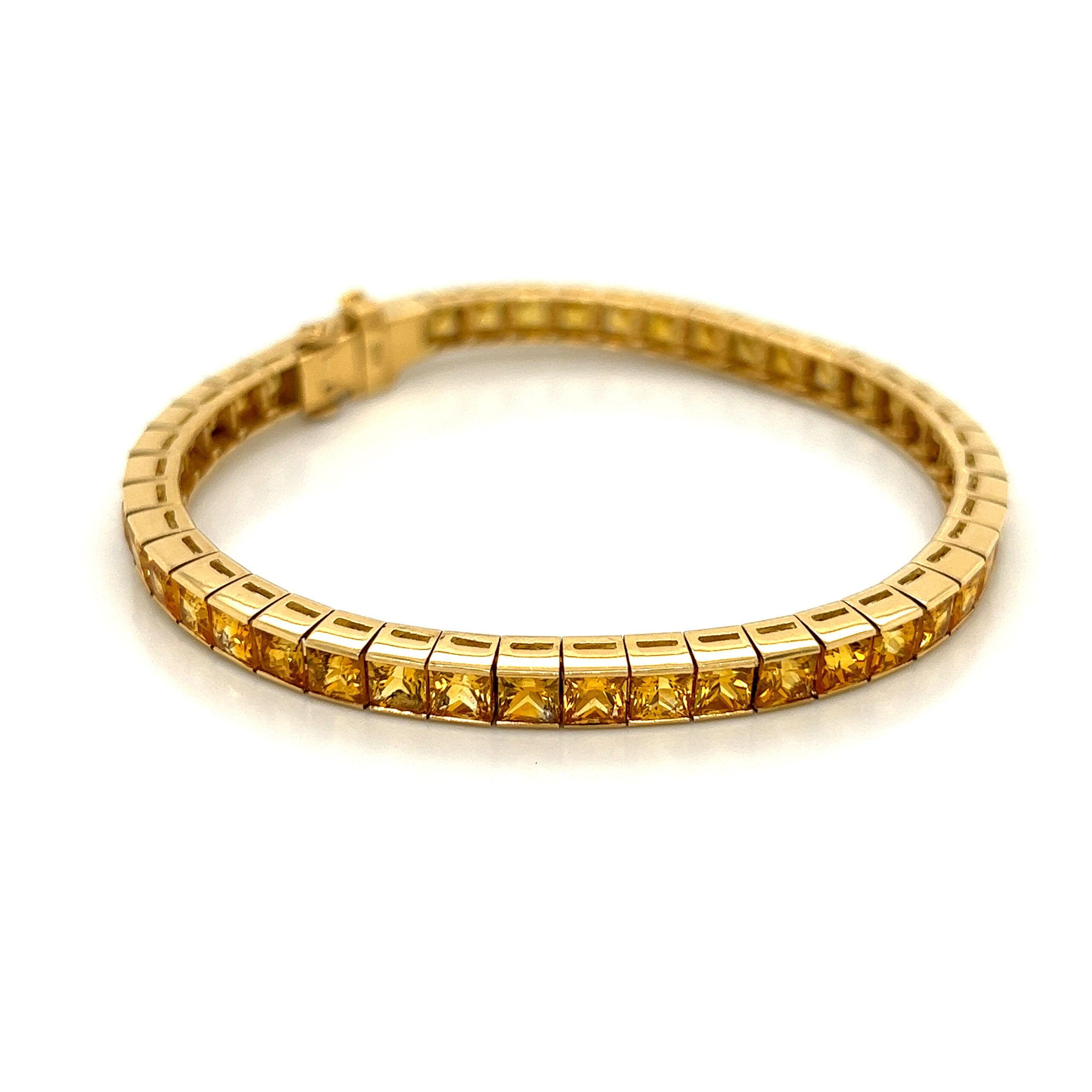 18K Yellow Gold Bracelet With Yellow Sapphire Gemstone Online – vrjewels-us