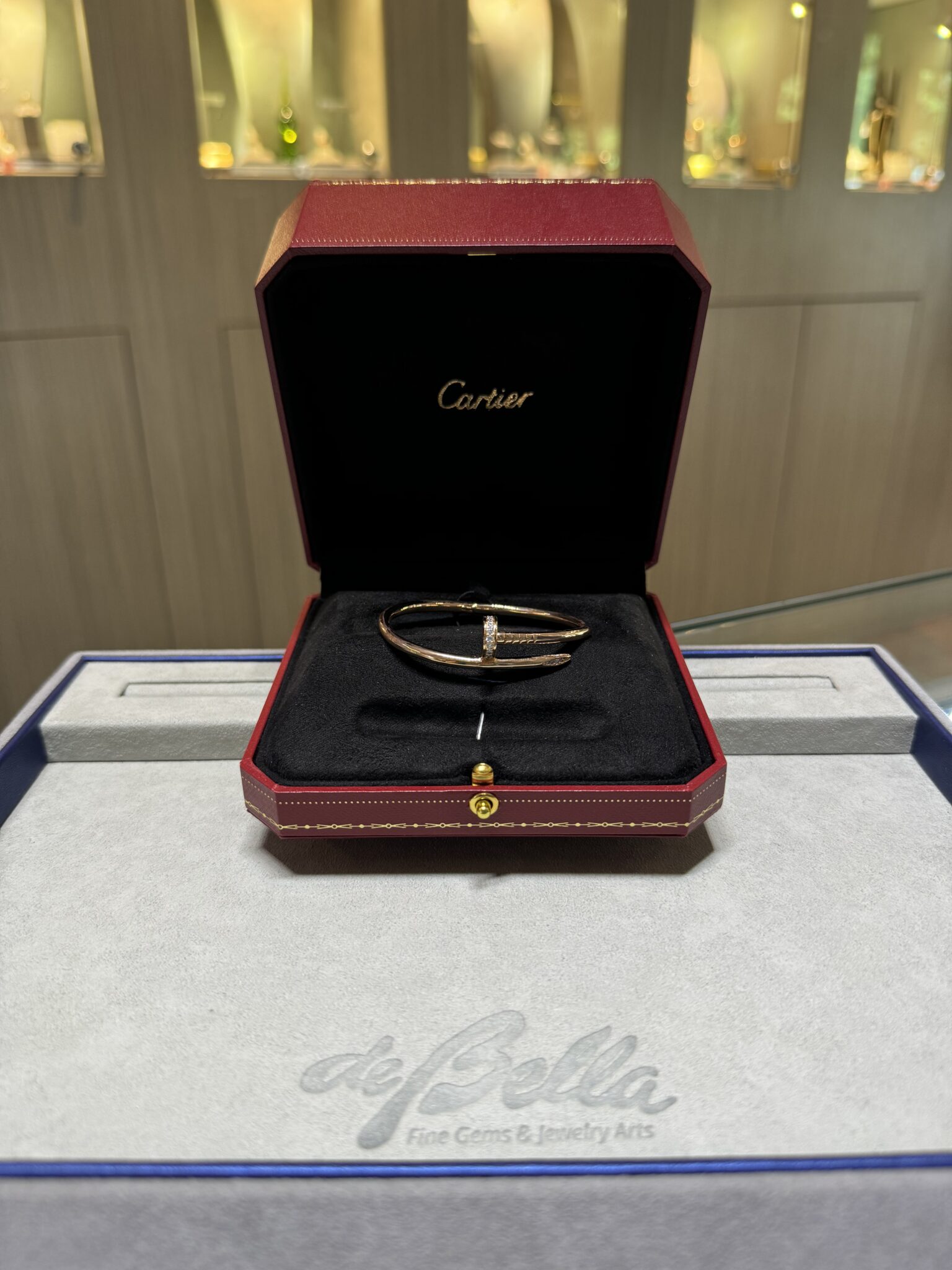 Cartier 18k Rose Gold & Diamond Juste Un Clou Bracelet - Debella