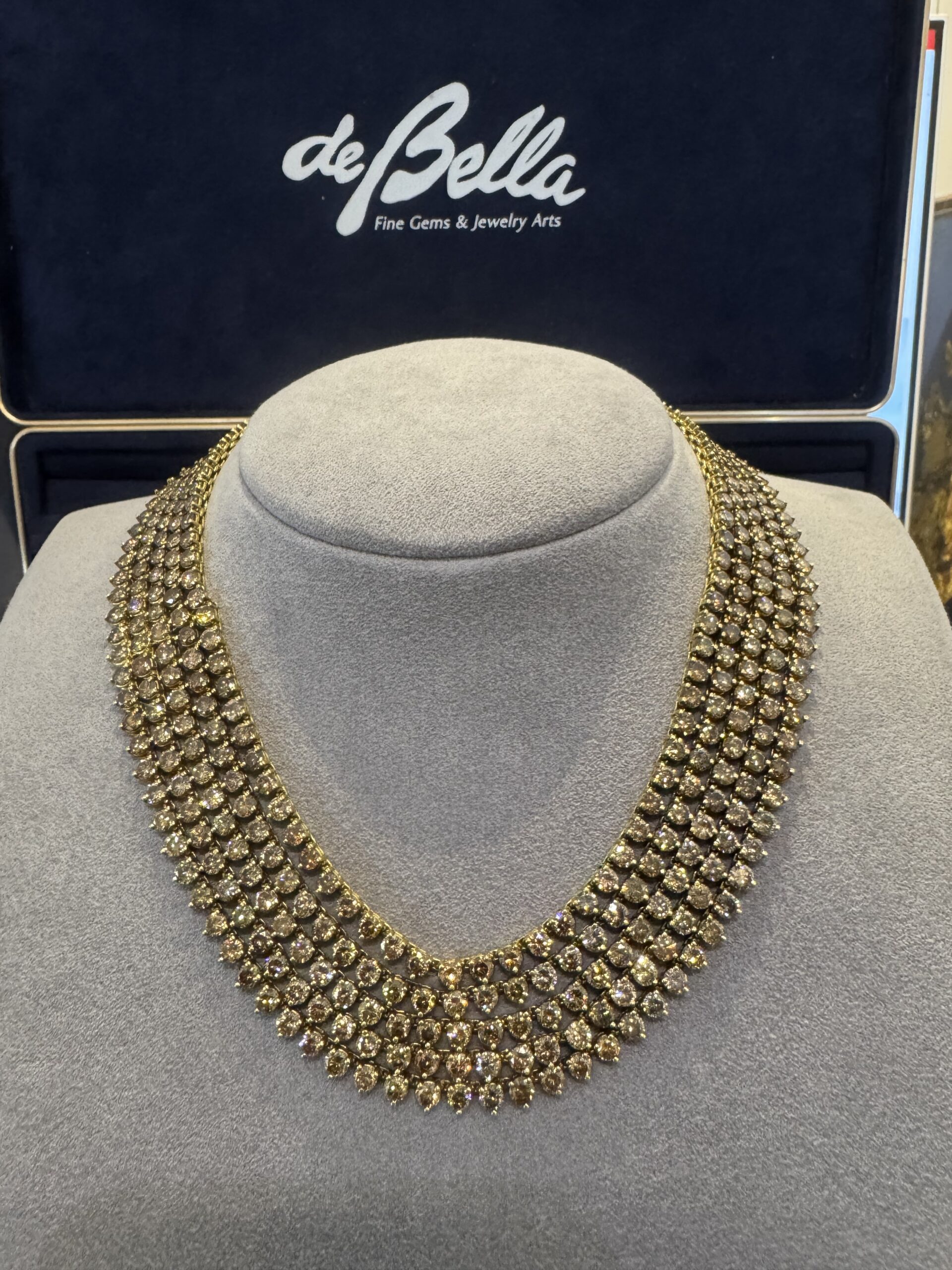 60CTW Fancy Color Diamond Necklace