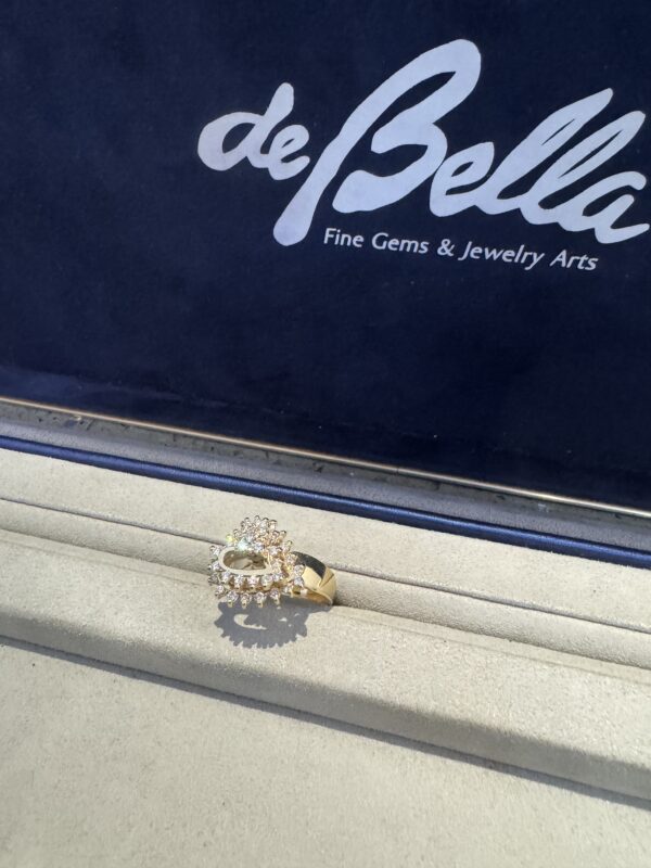 14k Gold & Diamond Heart Spinner Ring