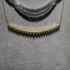 18k Fancy Yellow Trillion Diamond Bar Necklace