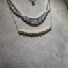 18k Fancy Yellow Trillion Diamond Bar Necklace