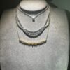 18k Fancy Yellow Trillion Diamond Bar Necklace